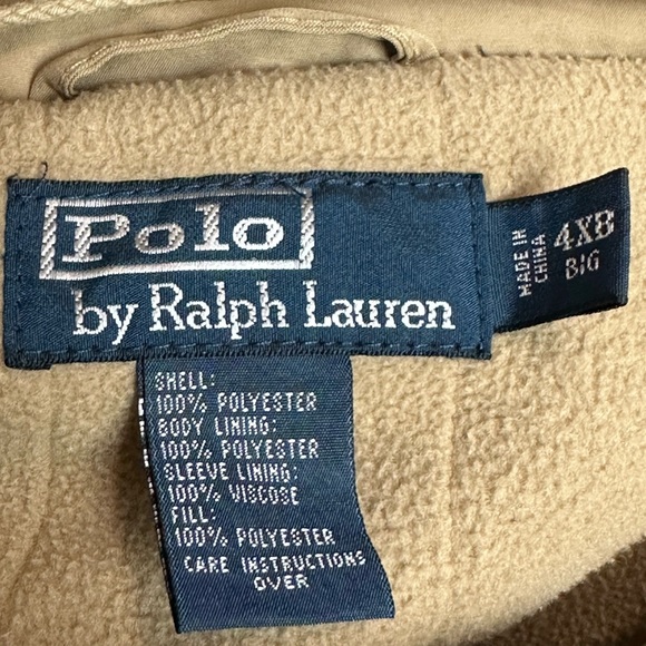 Polo Ralph Lauren Men’s Bomber Jacket With Hoodie Weather Protection Lined 4XB - Picture 5 of 16